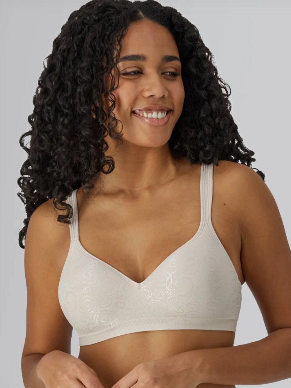 Bali DF3463 Women's Comfort Revolution Wireless Bra Size 38DD Rose Swirl